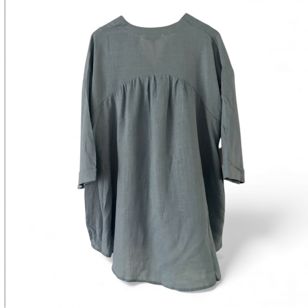 DAVI & DANI High Low Cotton Tunic/Dress Shirt NWT - Picture 2 of 3